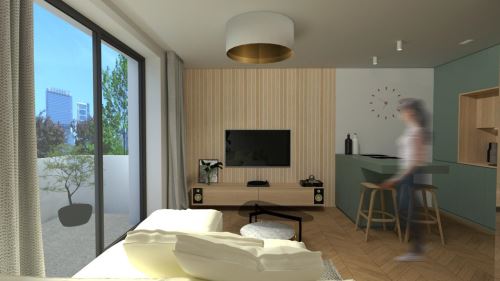 27-BÝVANIE NA MINIMÁLNEJ PLOCHE (36 m²)-Študentský koncept