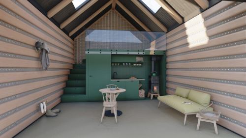 19-REKREAČNÝ OBJEKT DOMUS ET SOLITUDO (45 m²)-Študentský koncept