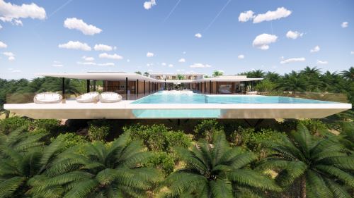 3-VILA V AYURVEDSKOM REZORTE NA OSTROVE LOMBOK (2118 m²)-Študentský koncept