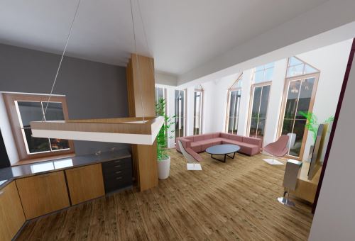 8-WALLYROOMS (49 m²)-Študentský koncept