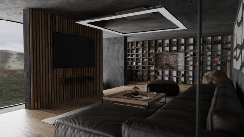 15-MY DREAM LIVING ROOM (86 m²)-Študentský koncept