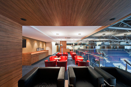 Fischer architects - interiér VIP salóna HC Slovan