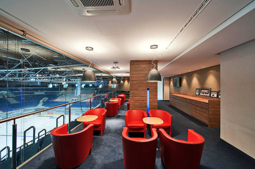 Fischer architects - interiér VIP salóna HC Slovan