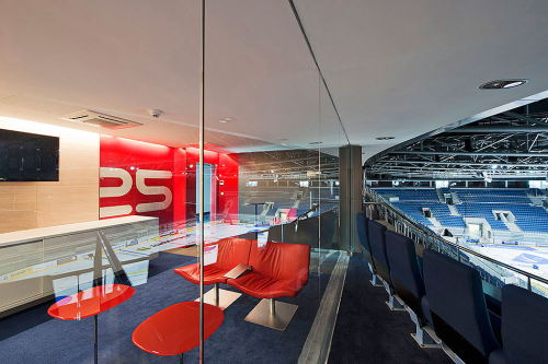 Fischer architects - interiér VIP salóna HC Slovan