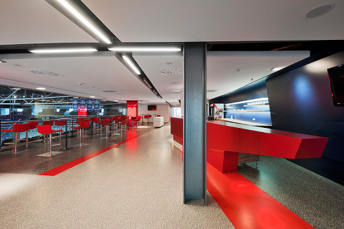 Fischer architects - interiér VIP salóna HC Slovan
