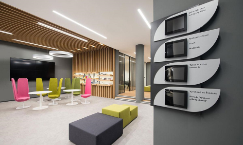 Forms architects - interiér Oriflame showroom Bratislava