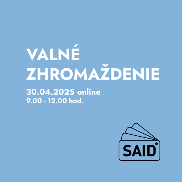 Poď na Valné zhromaždenie SAID 2025, ktoré sa uskutoční online. 

Budeme diskutovať o jesennom festivale interiérov Intebold 2025, na ktorý majú členovia SAID vstup zadarmo, jeho programe, téme ročníka Poctivosť, účastníkoch, spíkroch a organizácii.

Pozrieme sa ako napreduje ocenenie interiérov Intebold Awards a ako nám s ním viete pomôcť a tiež na vzdelávanie interiéristov. Rozoberieme plány na networking, edukáciu a víkendový zážitkový workshop navrhovania nábytku s doc. Martinom Kovaříkom.

Ukážeme si ako hospodárime a aké ciele vieme dosahovať. Zhodnotíme aktuálny stav uznania profesie interiérový architekt na Slovensku a v európskej únii.

Ukážeme vám platformu na zdieľanie informácii, publikácii, vzdelávania a networkingu v rámci interiérovej architektúry a dizajnu, ktorú predstavila pred pár dňami Európska rada interiérových architektov v Oslo.

Pridajte sa a prineste svoje nápady! Chceme počuť váš hlas o tom, ako môžeme SAID posunúť ďalej. Spoločne môžeme zlepšiť fungovanie asociácie, rozšíriť naše aktivity a posilniť interiérový dizajn a architektúru na Slovensku.

Registrujte sa cez link na pripojenie na stredu 30. apríla 2025 od 9.00 – 12.00 na Teams https://shorturl.at/5RmDp

Tešíme sa na stretnutie